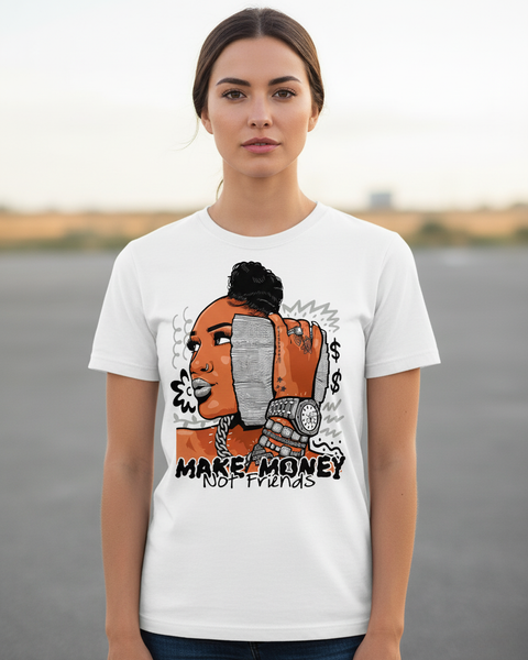 Tee-Shirt Streetwear Femme "Make Money Not Friends"