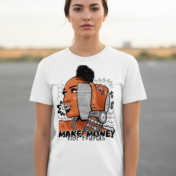 Tee-Shirt Streetwear Femme "Make Money Not Friends"