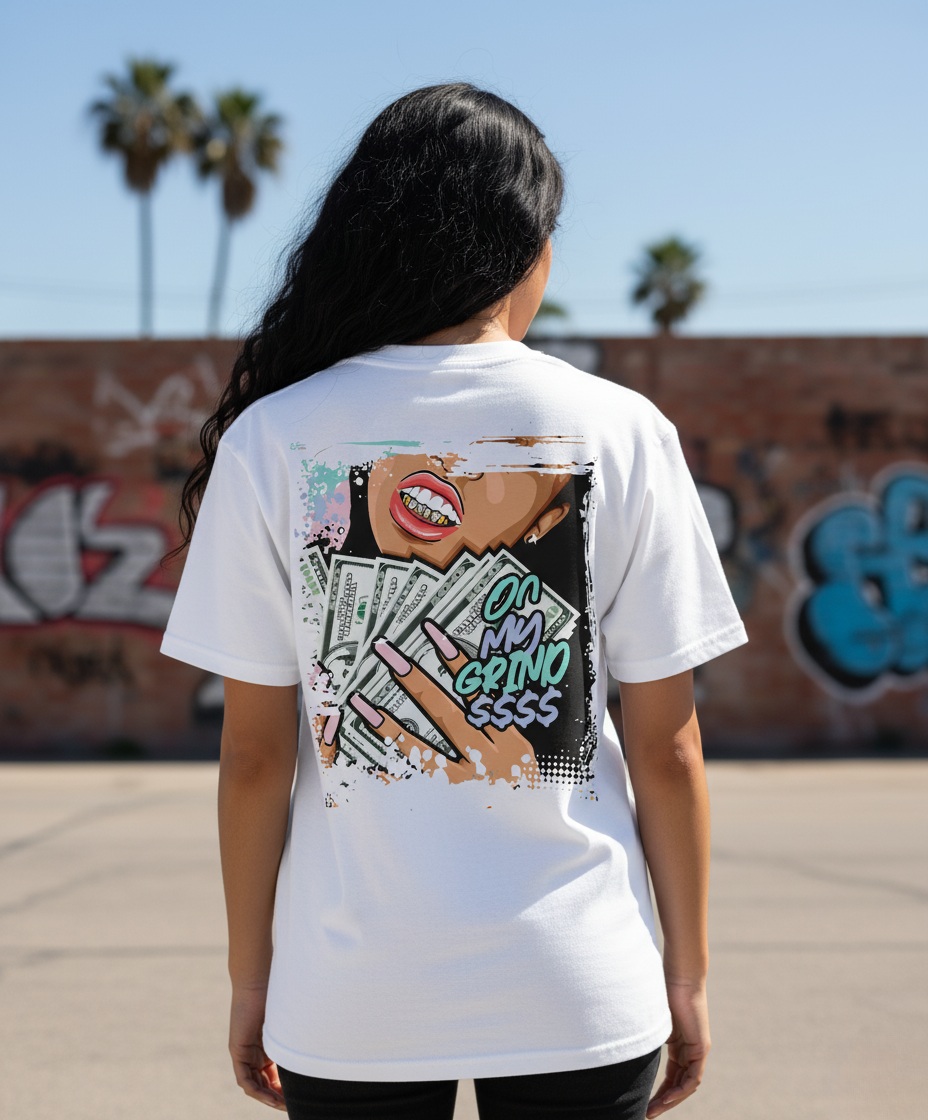 Tee-Shirt Streetwear Femme "On My Grind"