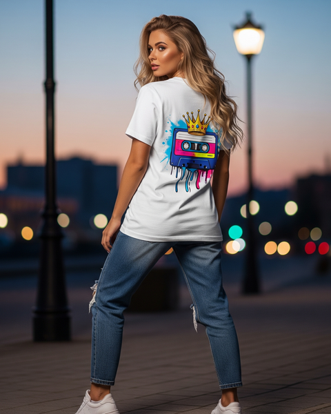 Tee-Shirt Streetwear Femme -Cassette King-