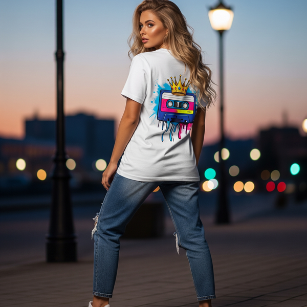 Tee-Shirt Streetwear Femme -Cassette King-