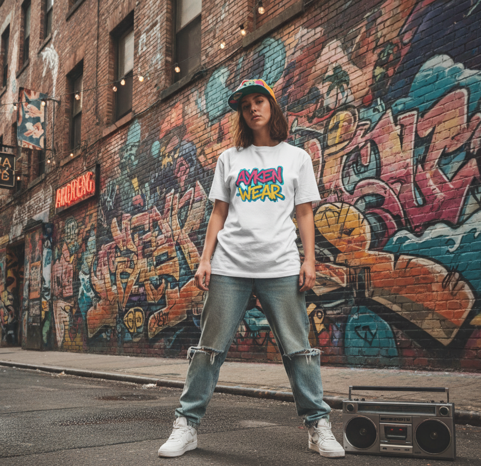 Tee-Shirt Streetwear Femme “Graffiti Vibes” – AYKEN WEAR