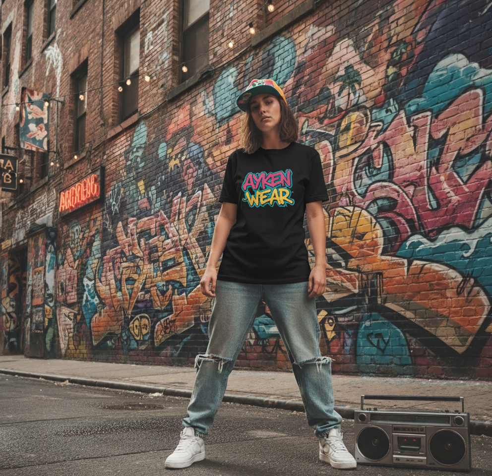 Tee-Shirt Streetwear Femme “Graffiti Vibes” – AYKEN WEAR