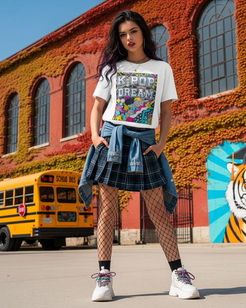 Tee-Shirt Streetwear Ado Fille - K-POP Dream -