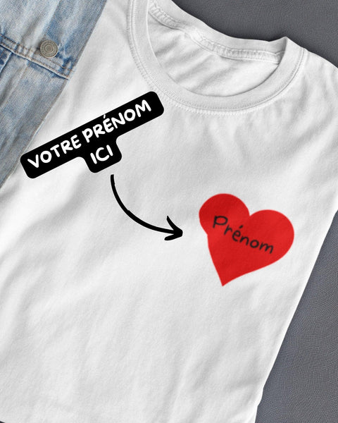 Tee shirt personnalisé homme Coeur - AYKEN WEAR