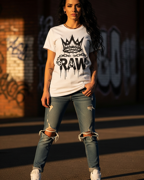 Tee-Shirt Streetwear Femme -RAW Crown-