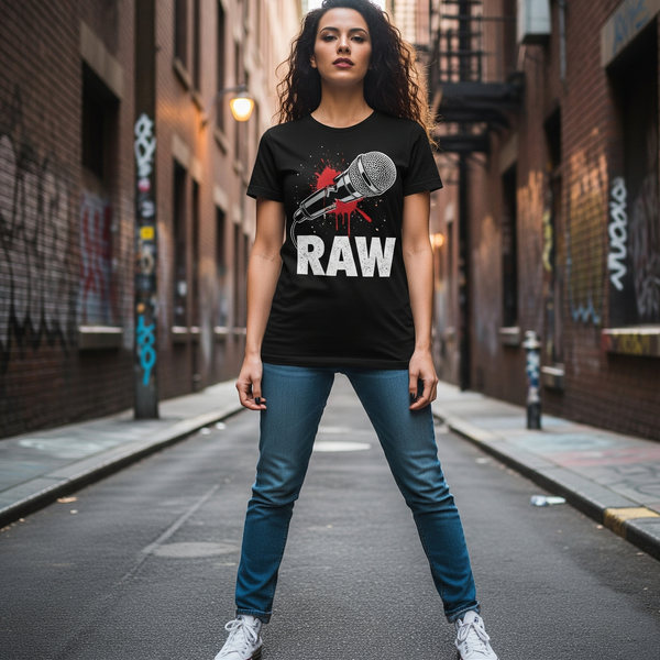 Tee-Shirt Streetwear Femme -RAW Micro-