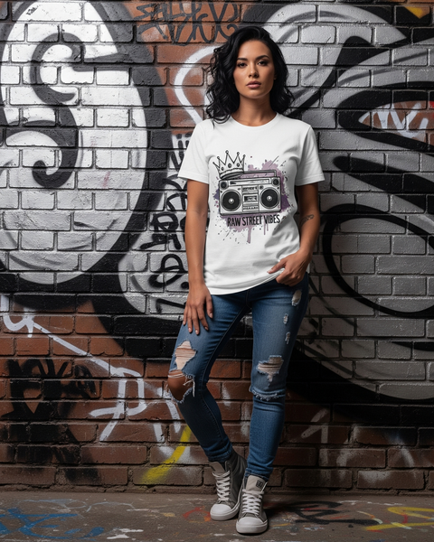 Tee-Shirt Streetwear Femme -Raw Street Vibes-