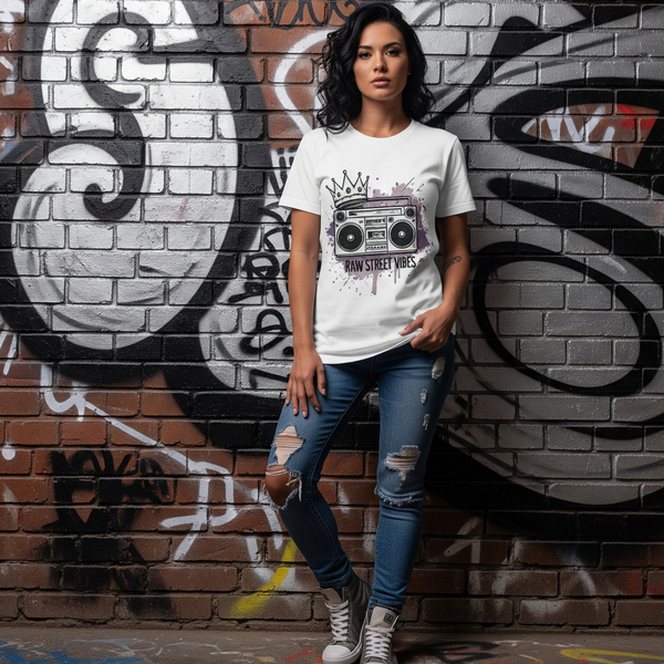Tee-Shirt Streetwear Femme -Raw Street Vibes-