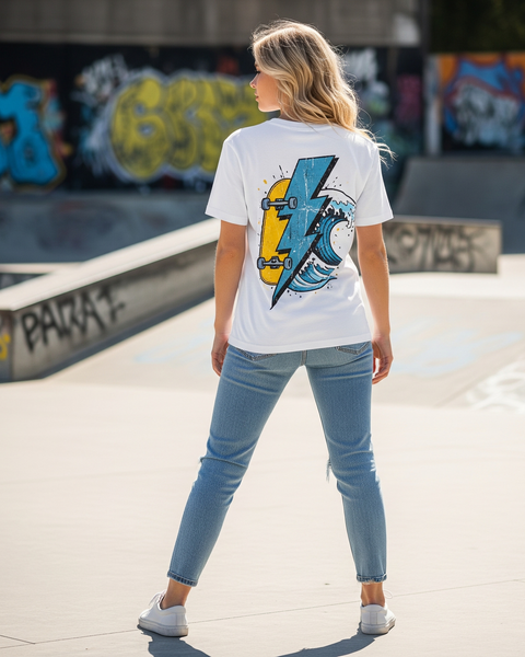 Tee-Shirt Streetwear Femme -Skate Lightning-