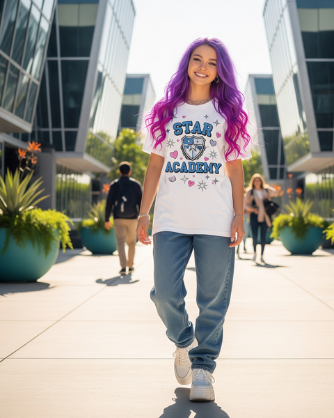 Tee-Shirt Streetwear Ado Fille - Star Academy -