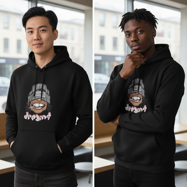 Sweat à Capuche Streetwear Homme "FOCUSED DREAMS" - Hoodie Urban Noir