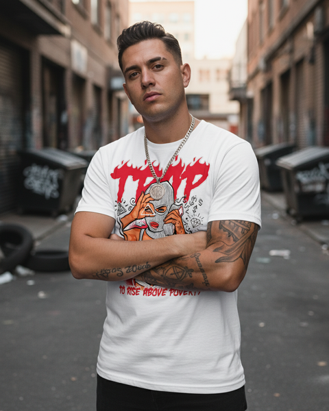T-shirt Street Wear Homme TRAP To Rise Above Poverty