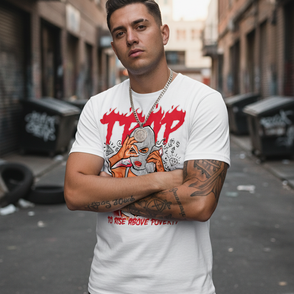 T-shirt Street Wear Homme TRAP To Rise Above Poverty