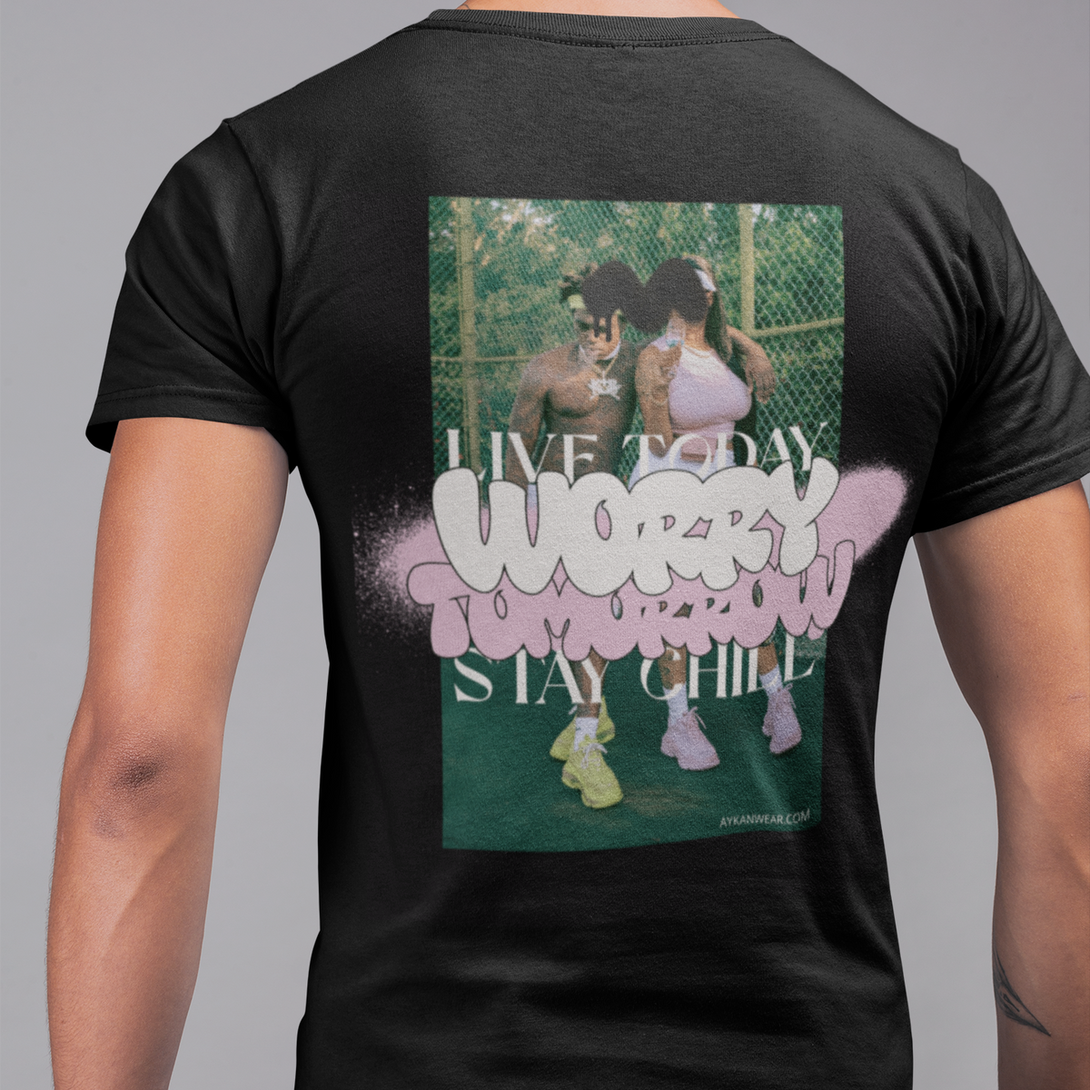 T-shirt Streetwear Homme – Live Today Worry Tomorrow Stay Chill