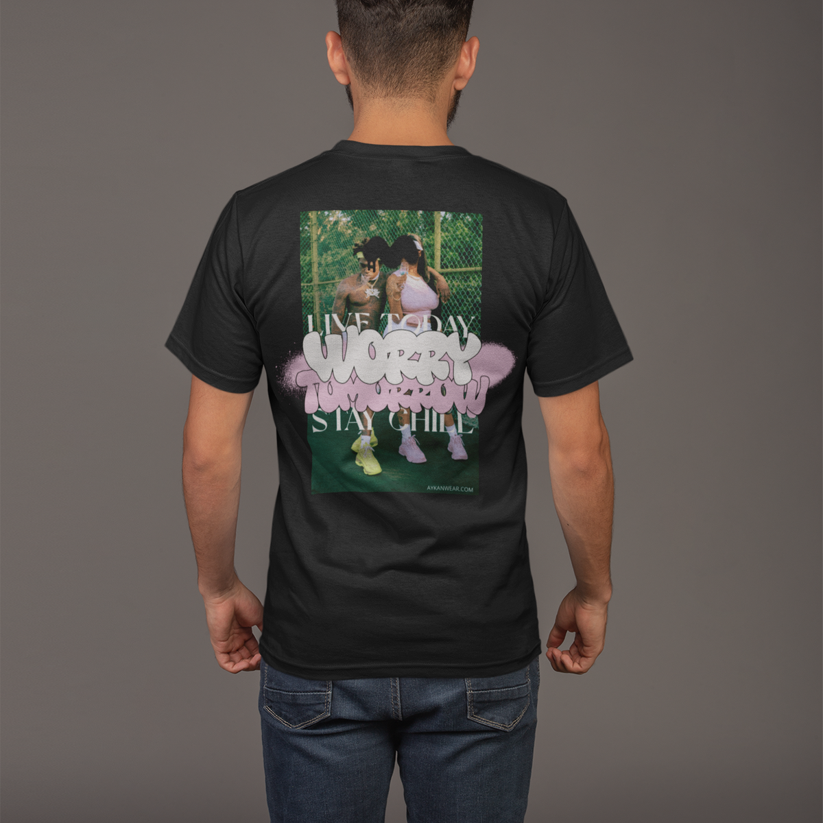 T-shirt Streetwear Homme – Live Today Worry Tomorrow Stay Chill
