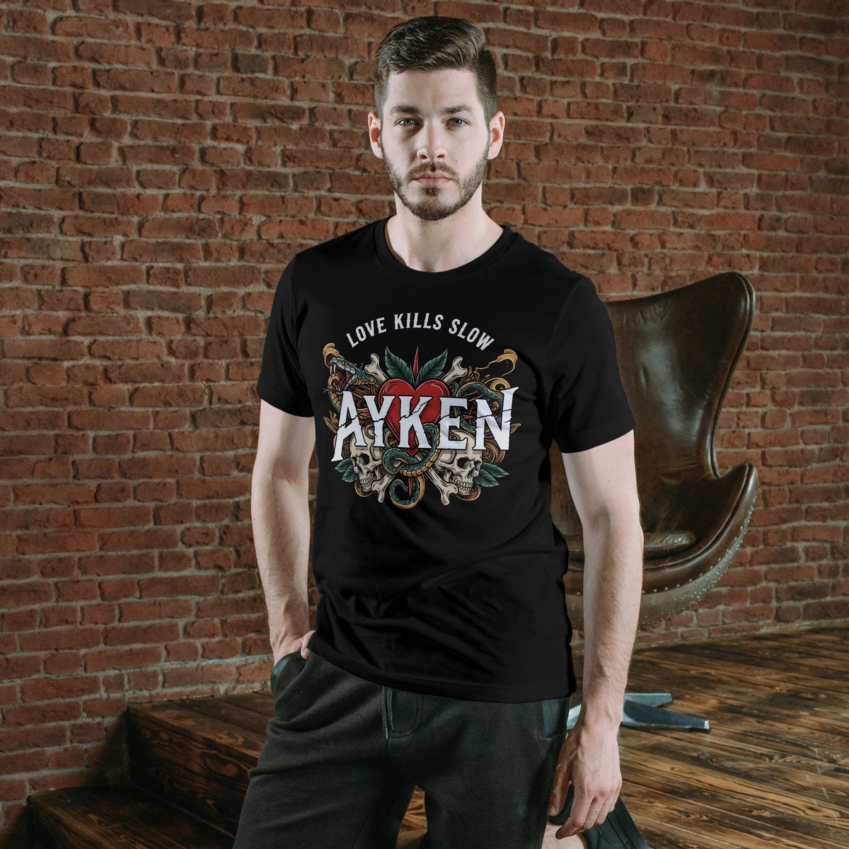 T-shirt Streetwear Homme – Love Kills Slow AYKEN