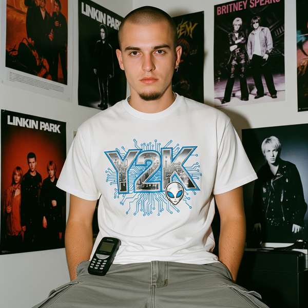 T-shirt Y2K Alien Cyber Tech