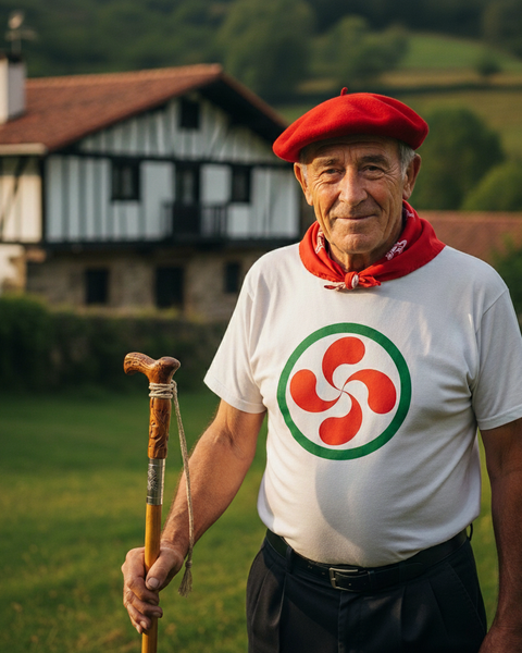 T Shirt Basque Homme – Symbole Lauburu Traditionnel