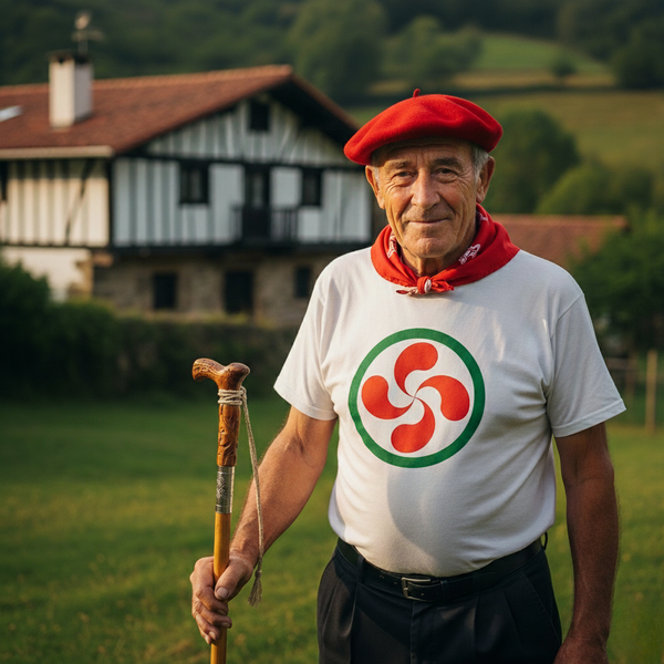 T Shirt Basque Homme – Symbole Lauburu Traditionnel