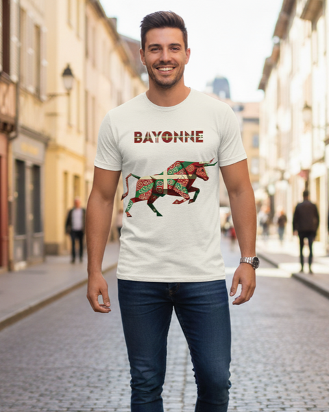 T Shirt Homme Bayonne – Esprit Basque & Énergie Taurine