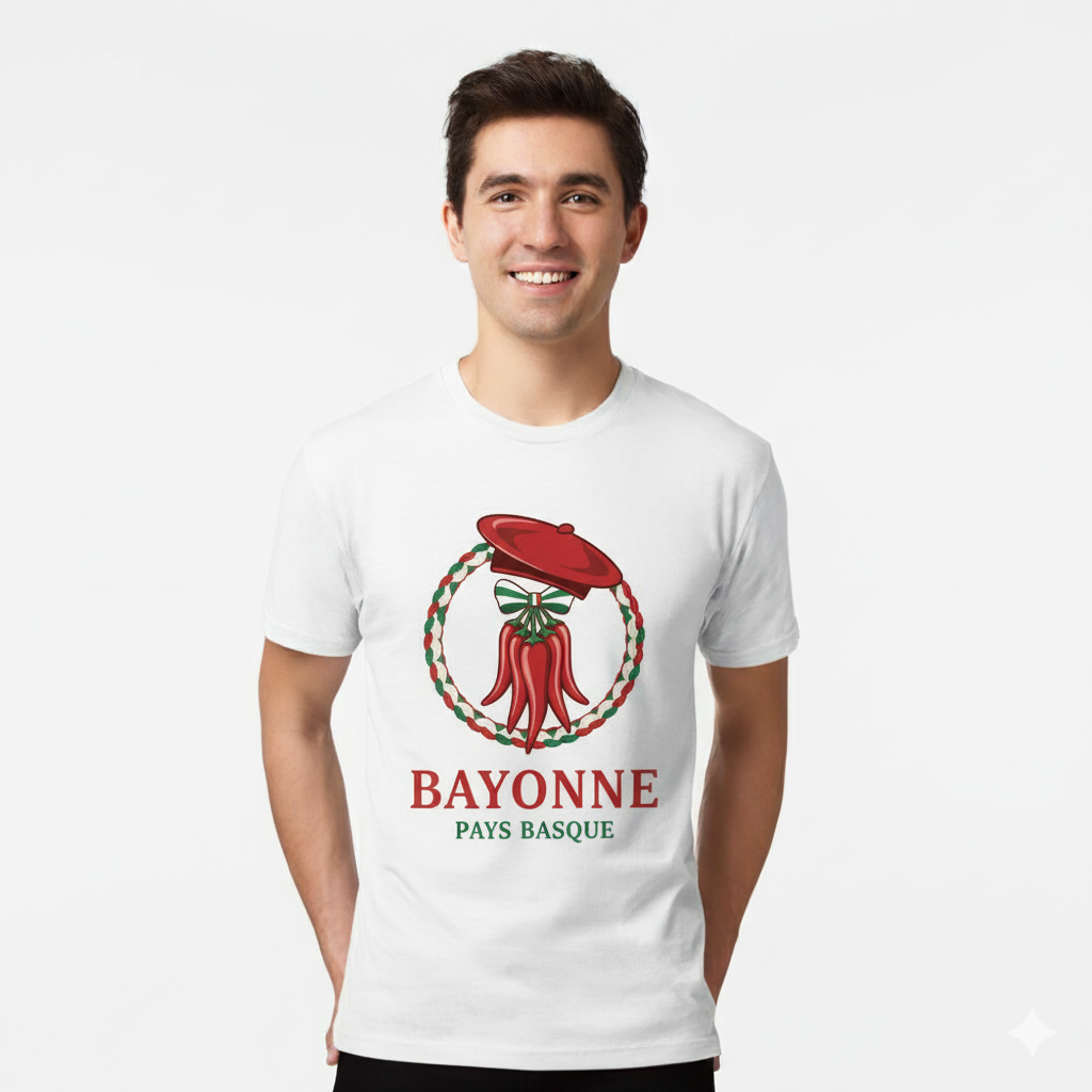 T Shirt Homme – Bayonne Pays Basque 🌶️