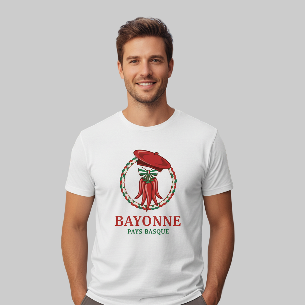 T Shirt Homme – Bayonne Pays Basque 🌶️