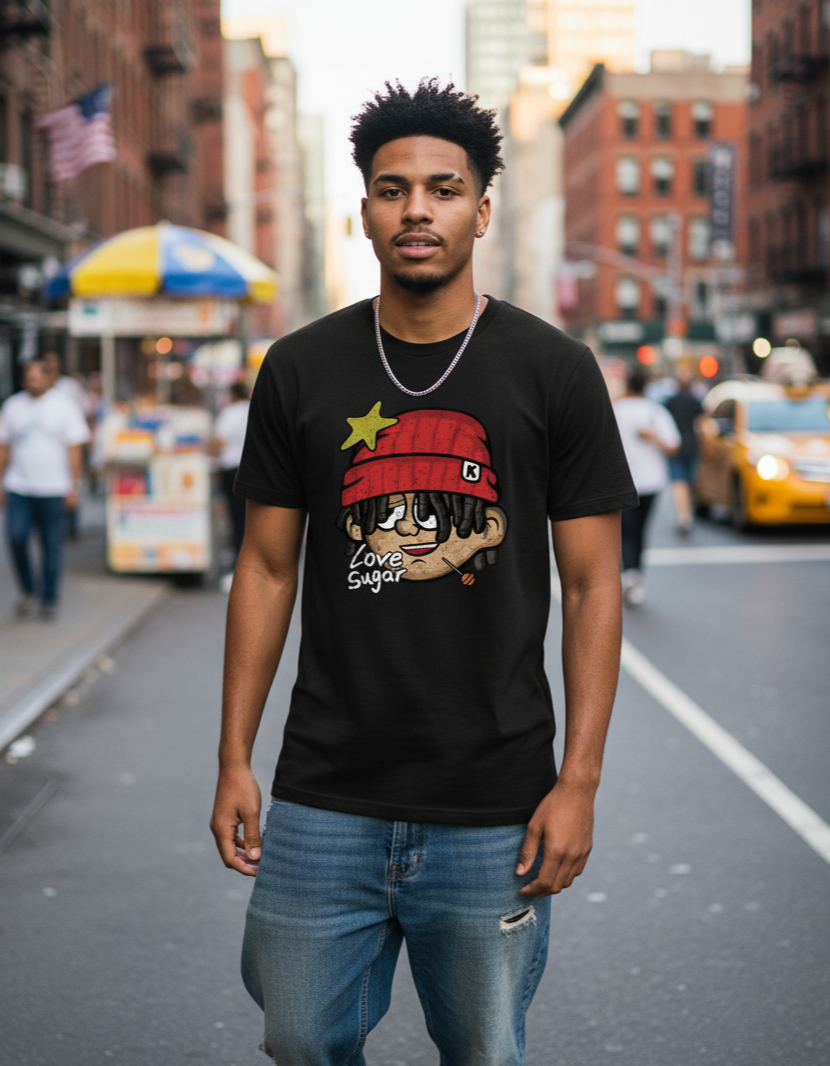 T Shirt Streetwear Homme Love Sugar