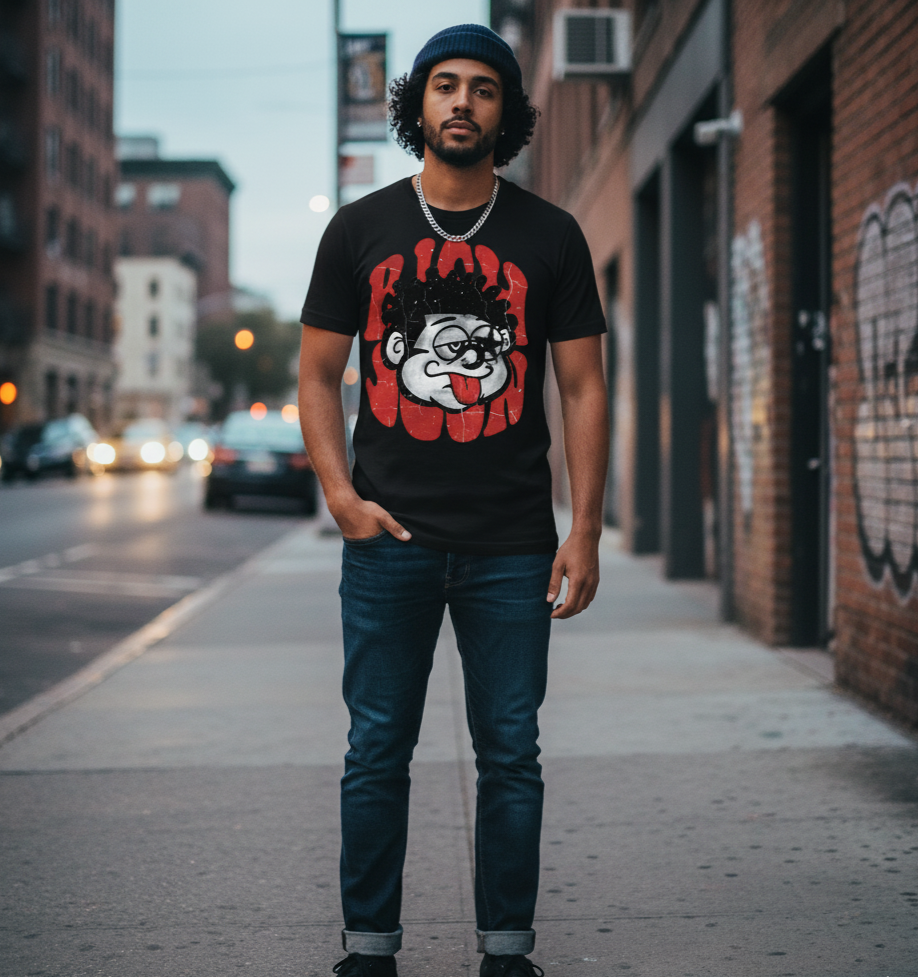 T Shirt Streetwear Homme – Crazy Red Vibes