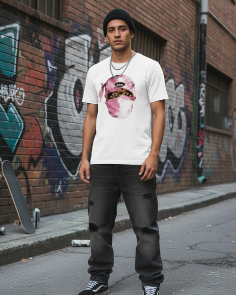T Shirt Streetwear Homme – Masque Urbain Rose