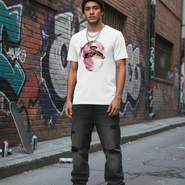T Shirt Streetwear Homme – Masque Urbain Rose