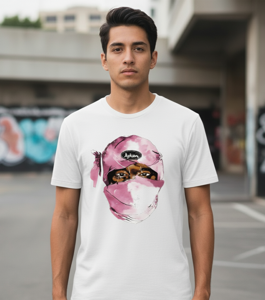T Shirt Streetwear Homme – Masque Urbain Rose