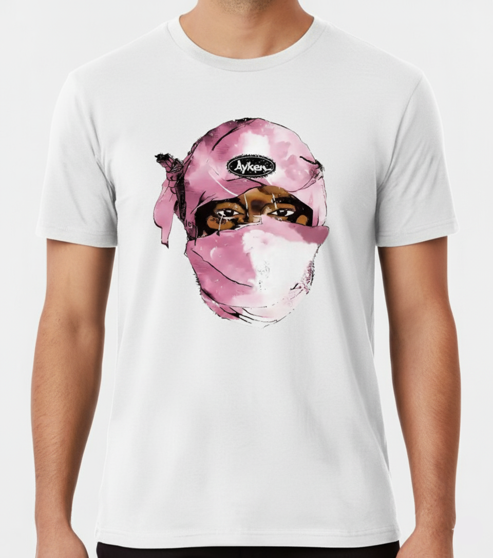 T Shirt Streetwear Homme – Masque Urbain Rose
