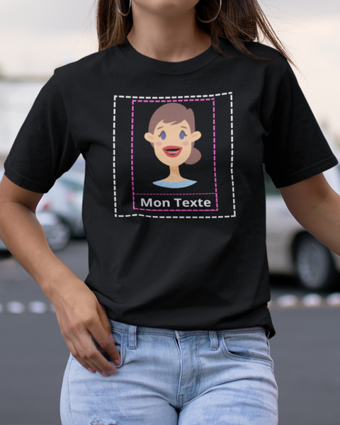 Tee Shirt Personnalisé Femme Noir