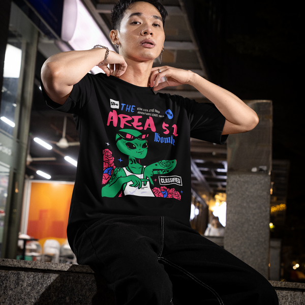Tee Shirt Homme Streetwear "AREA 51 Homie" – Édition Limitée AYKEN WEAR