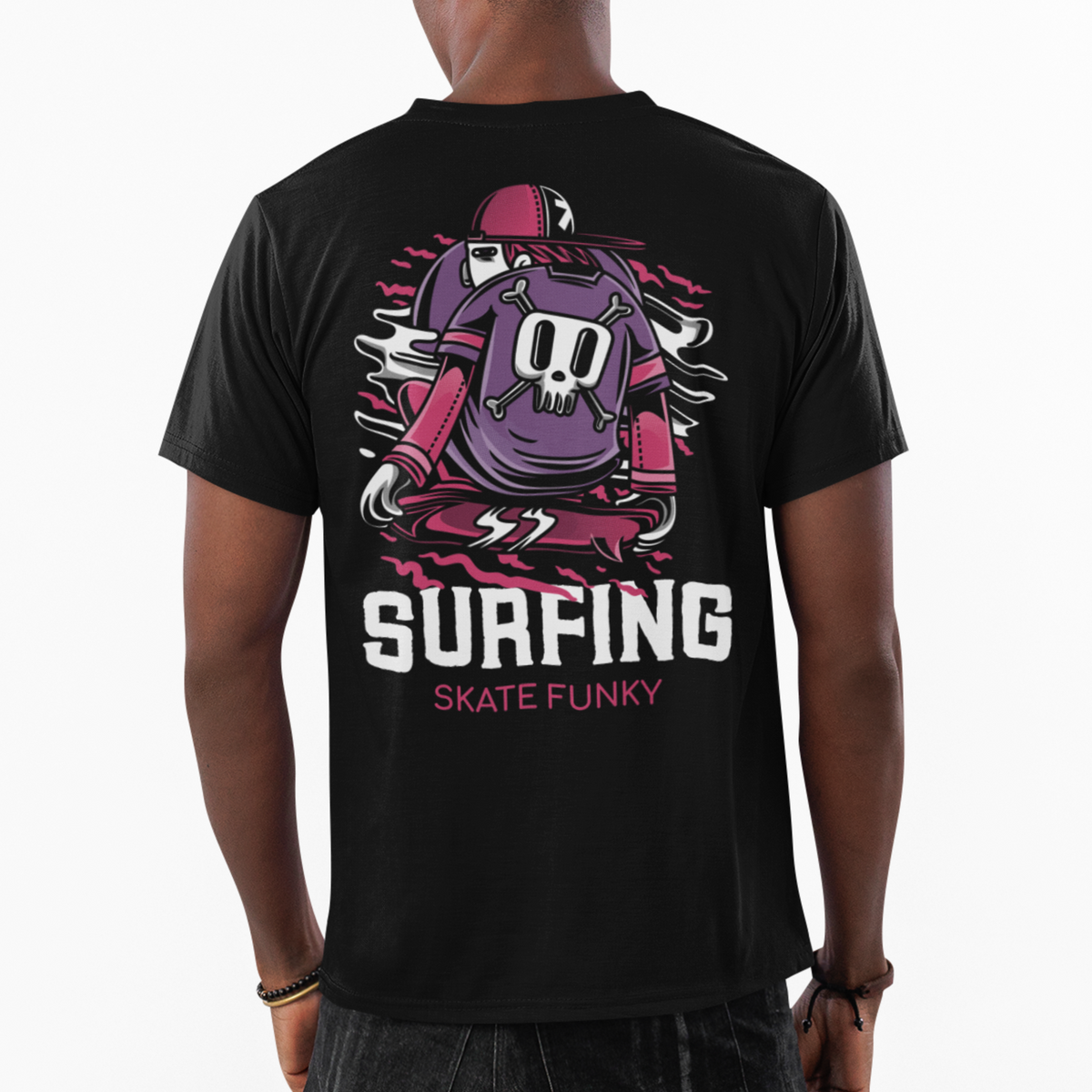 Tee Shirt Homme Streetwear Surfing Skate Funky