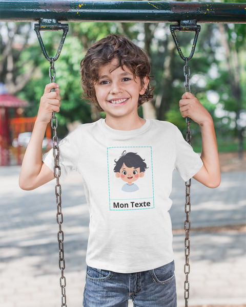 Tee Shirt Personnalisé Enfant Garçon Blanc