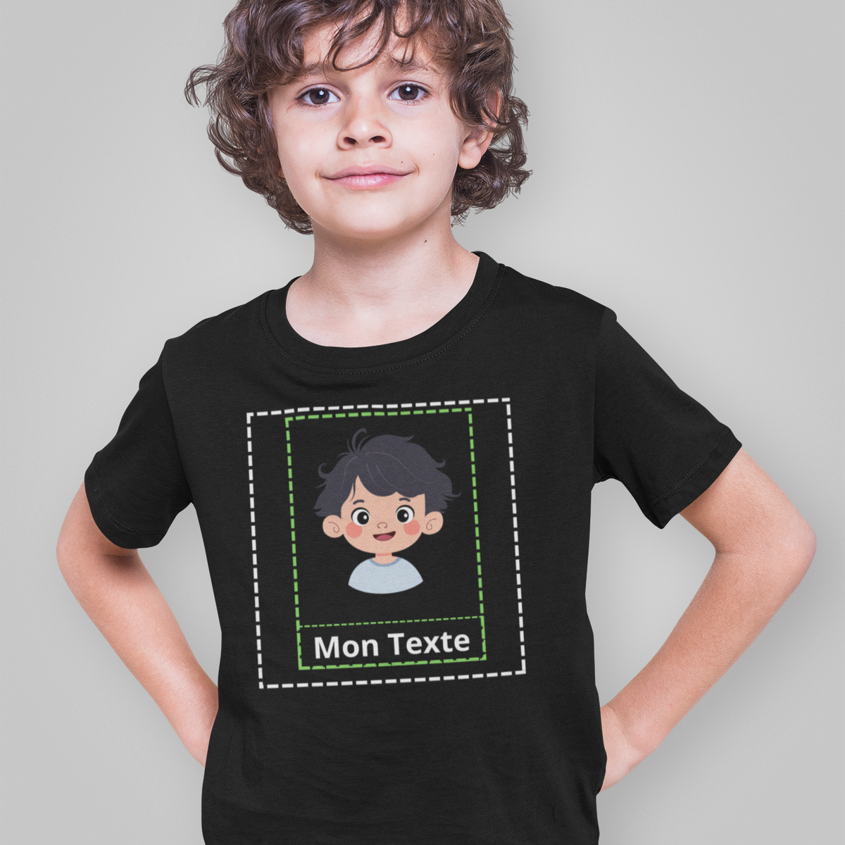 Tee Shirt Personnalisé Enfant Garçon Noir