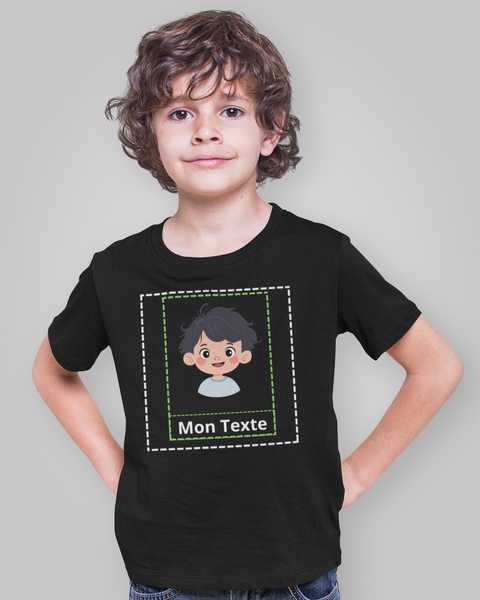 Tee Shirt Personnalisé Enfant Garçon Noir