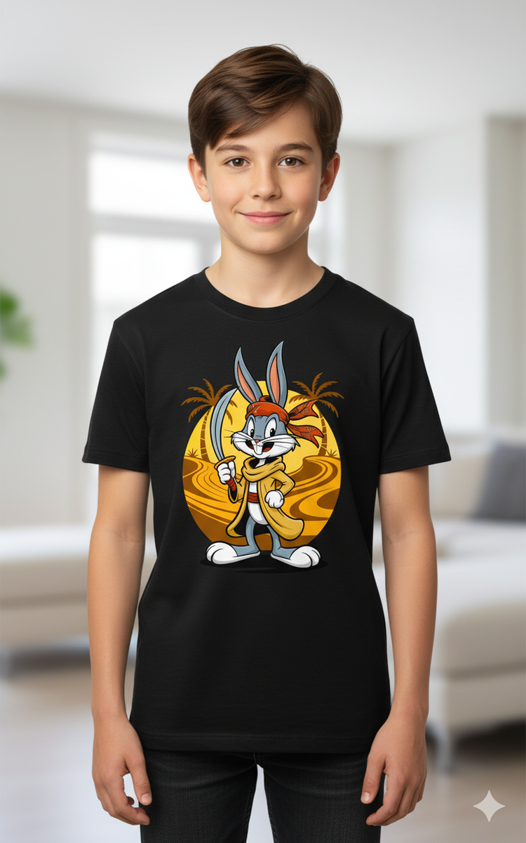 Tee Shirt Streetwear Enfant Garçon Pirate Bunny