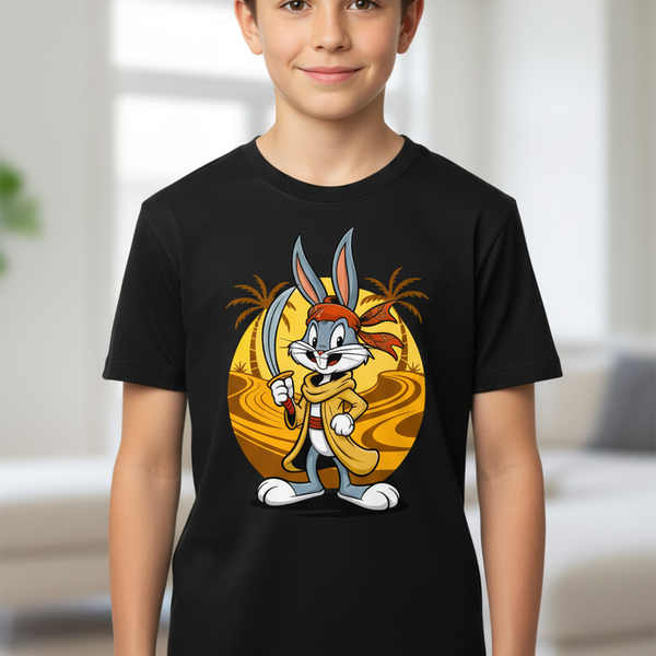 Tee Shirt Streetwear Enfant Garçon Pirate Bunny