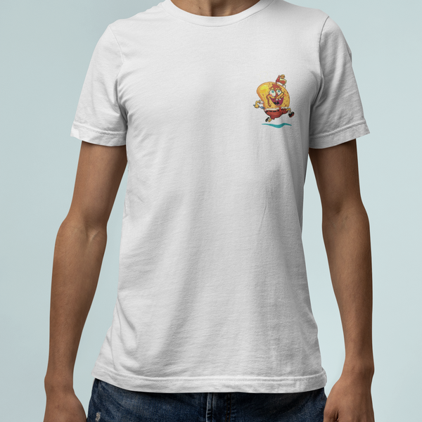Tee Shirt Streetwear Homme Blanc - SpongeBob Toast