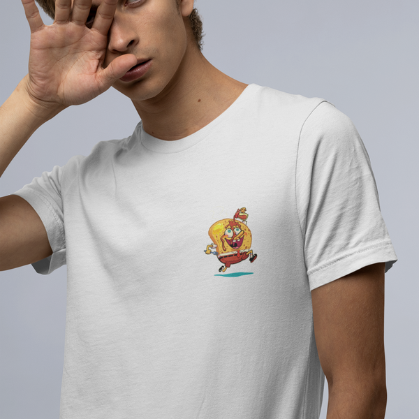 Tee Shirt Streetwear Homme Blanc - SpongeBob Toast