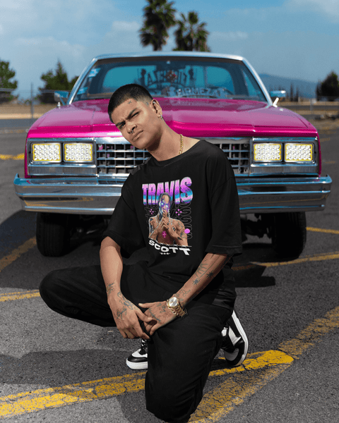 Tee Shirt Streetwear Homme Noir – Travis Scott Fortnite