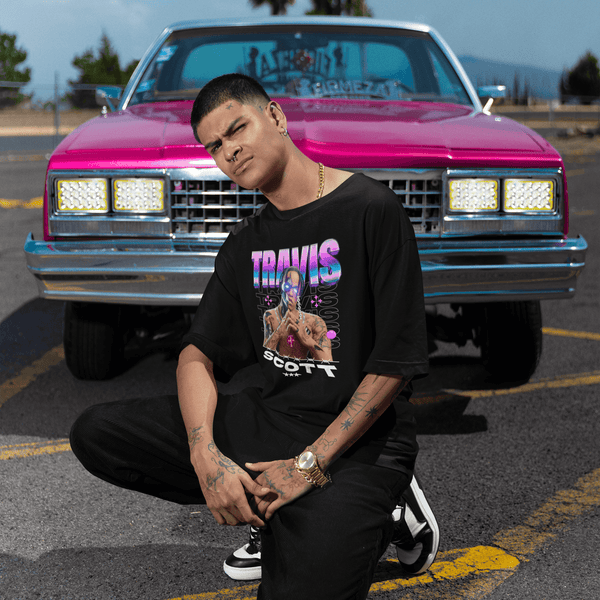 Tee Shirt Streetwear Homme Noir – Travis Scott Fortnite