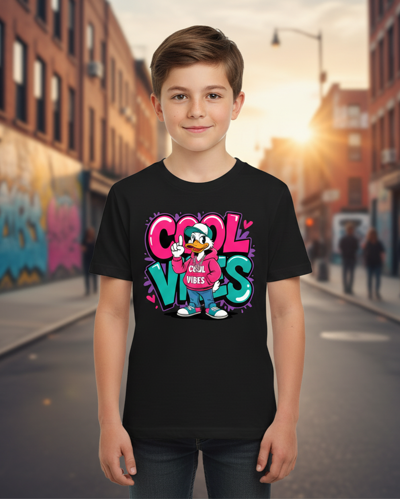 Tee Shirt Streetwear Enfant Garçon - Cool Vibes