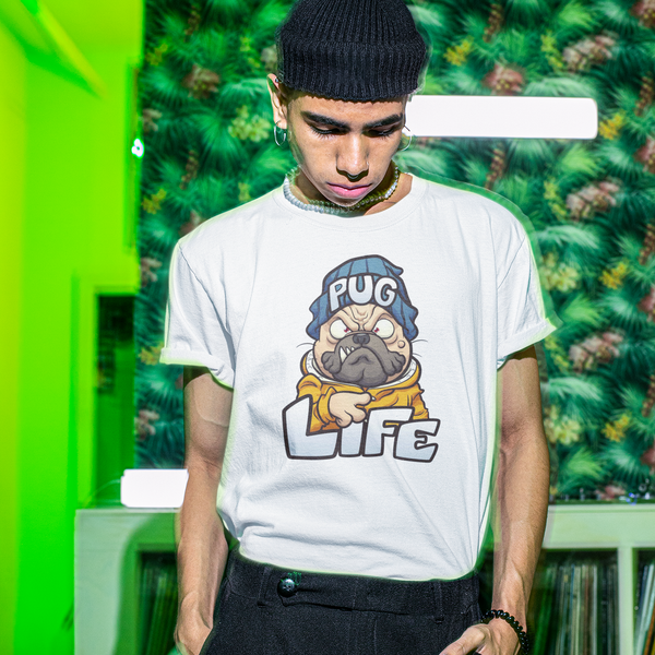 Tee shirt streetwear homme Pug Life