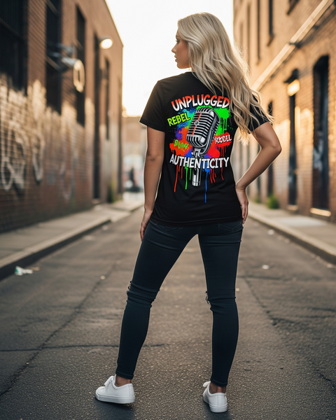 Tee-Shirt Streetwear Femme -Unplugged Authenticity-
