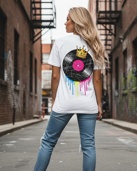 Tee-Shirt Streetwear Femme -Vinyl King-