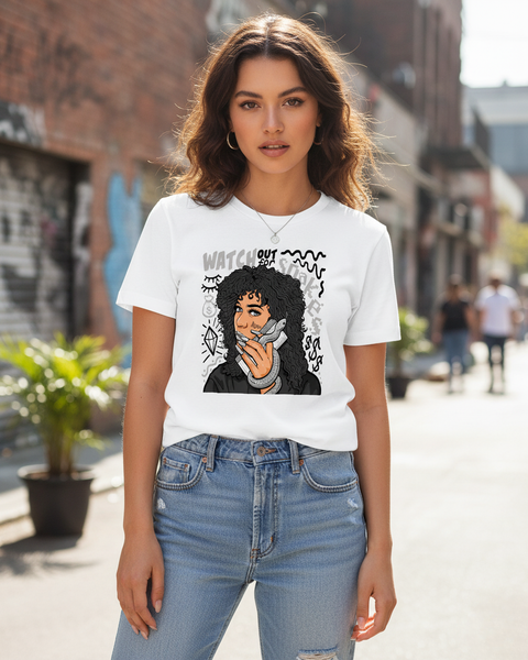 Tee-Shirt Streetwear Femme"Mystérieuse"